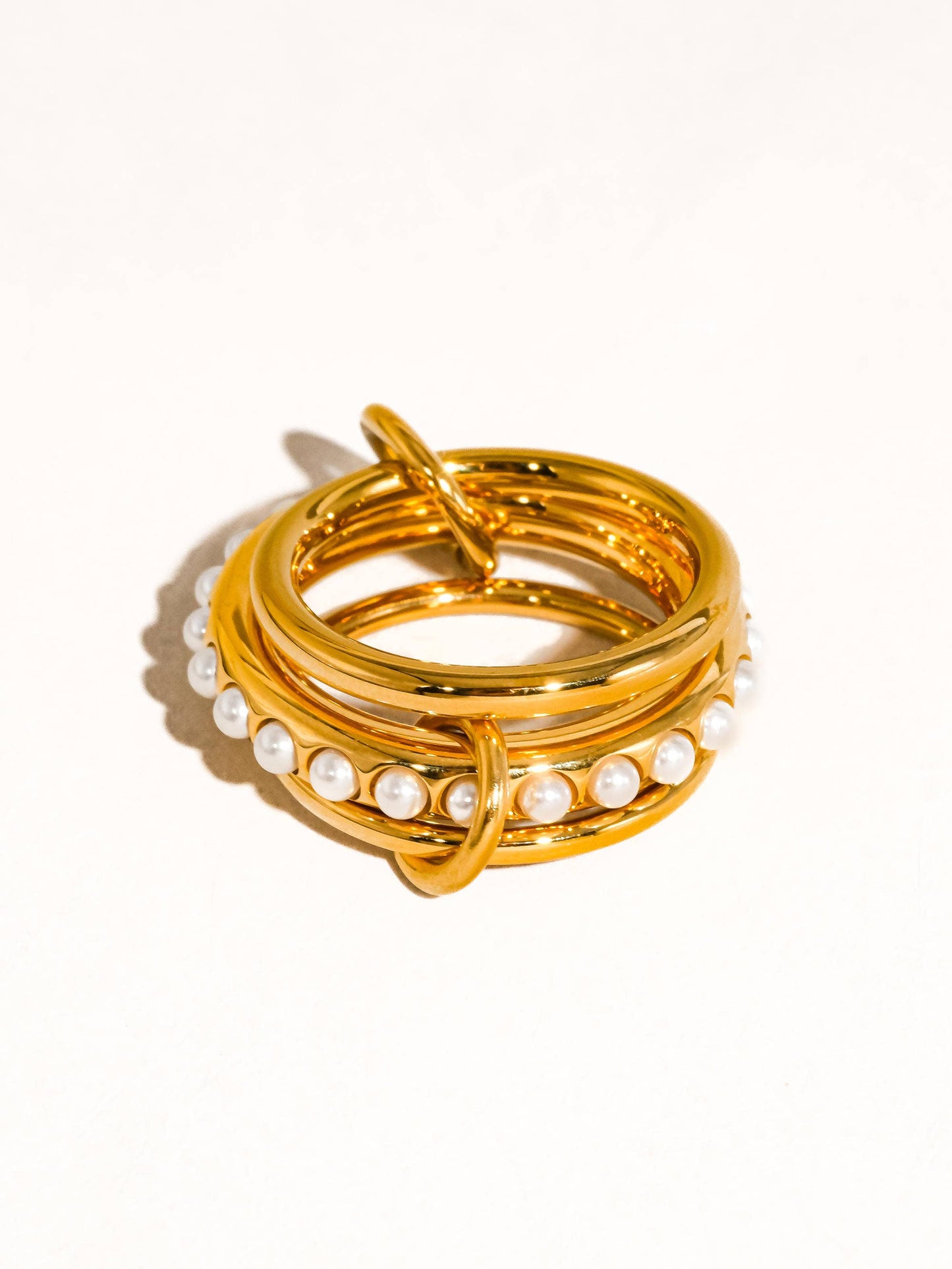 Danton Size 8 Multi Stack Pearl Band Ring