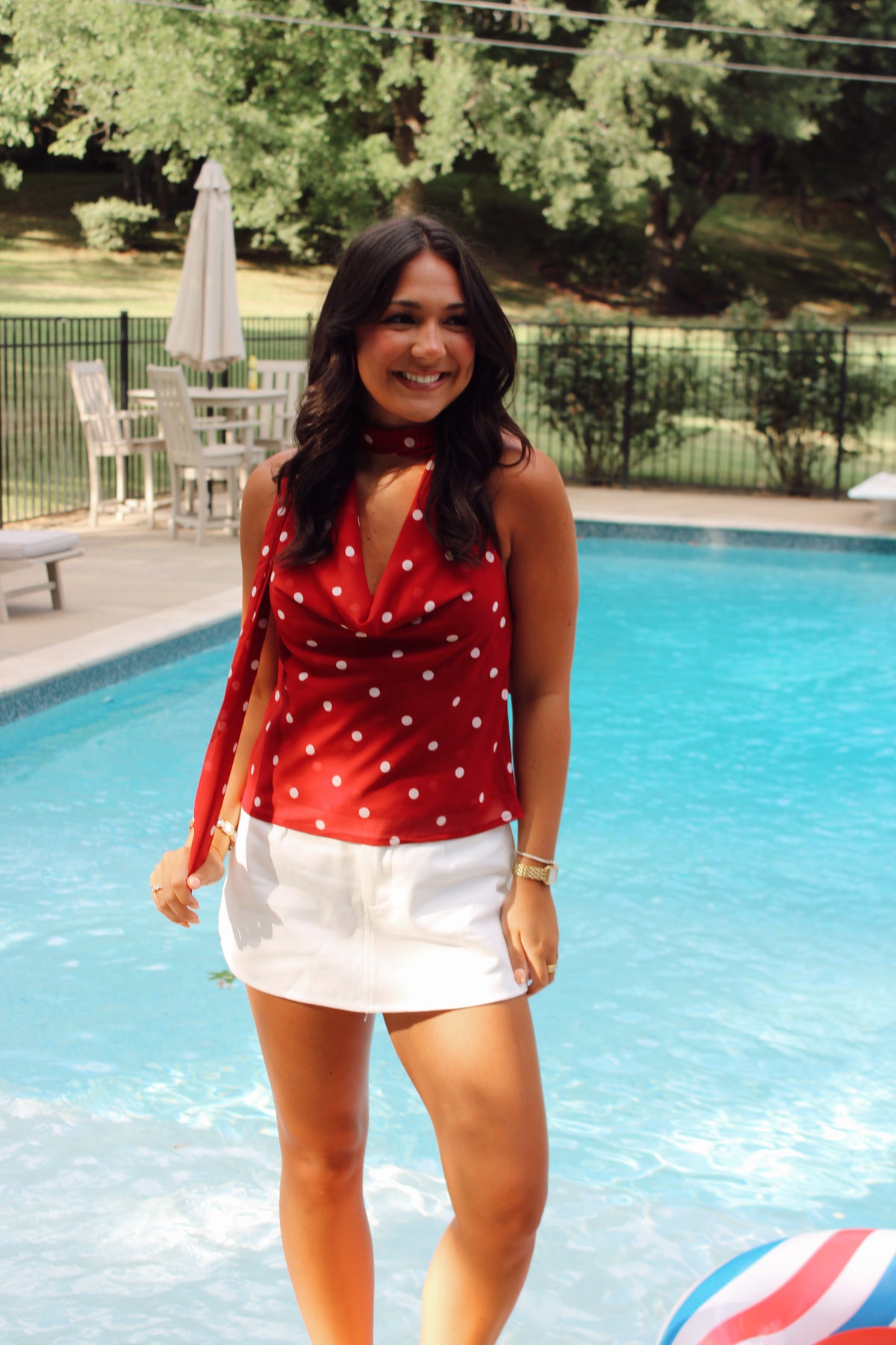 White Denim Skort