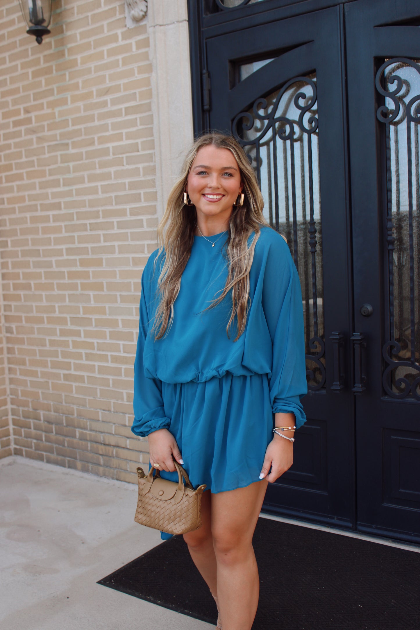 Burkley Draped Asymmetric Chiffon Mini Dress