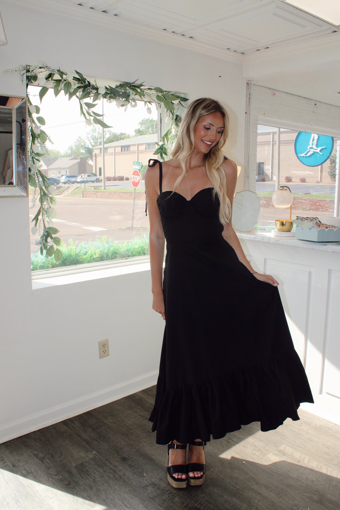 Lonnie Ruched Detail Maxi Dress