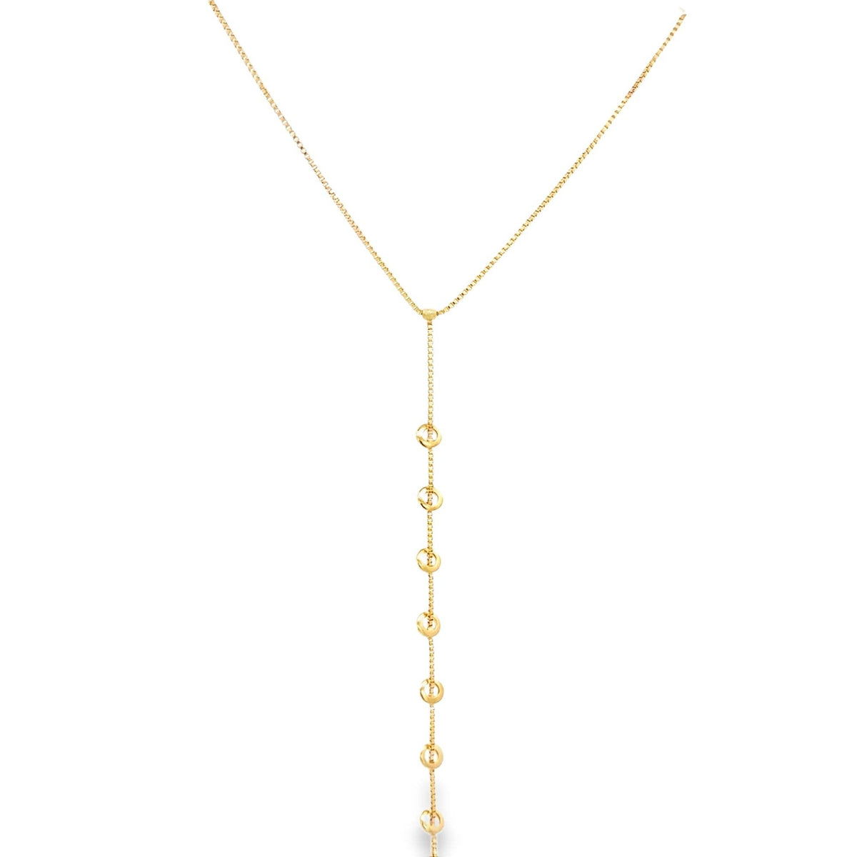 Tina Thin Disc Lariat Charm Necklace