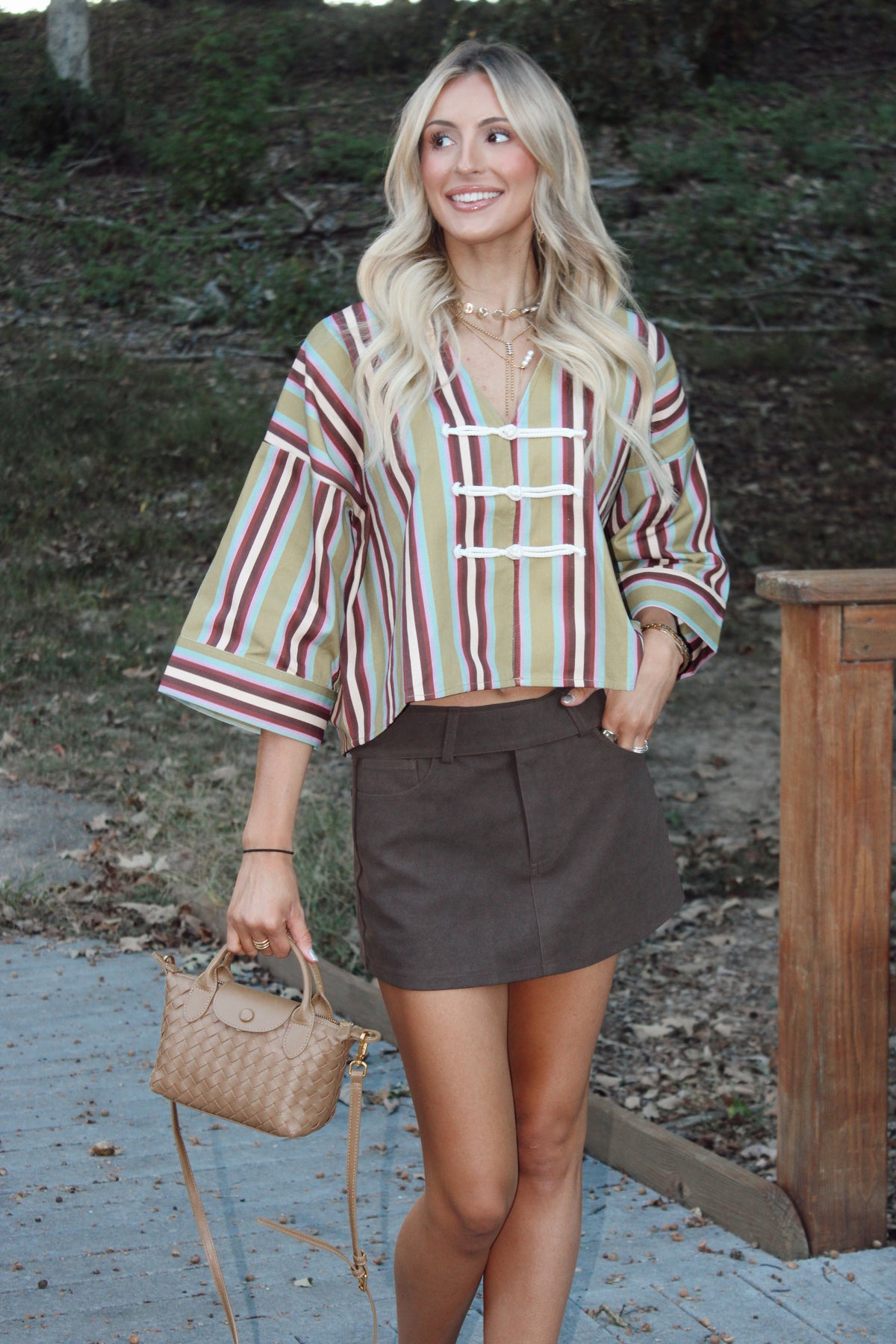 Meredith Multi Color Stripe Top