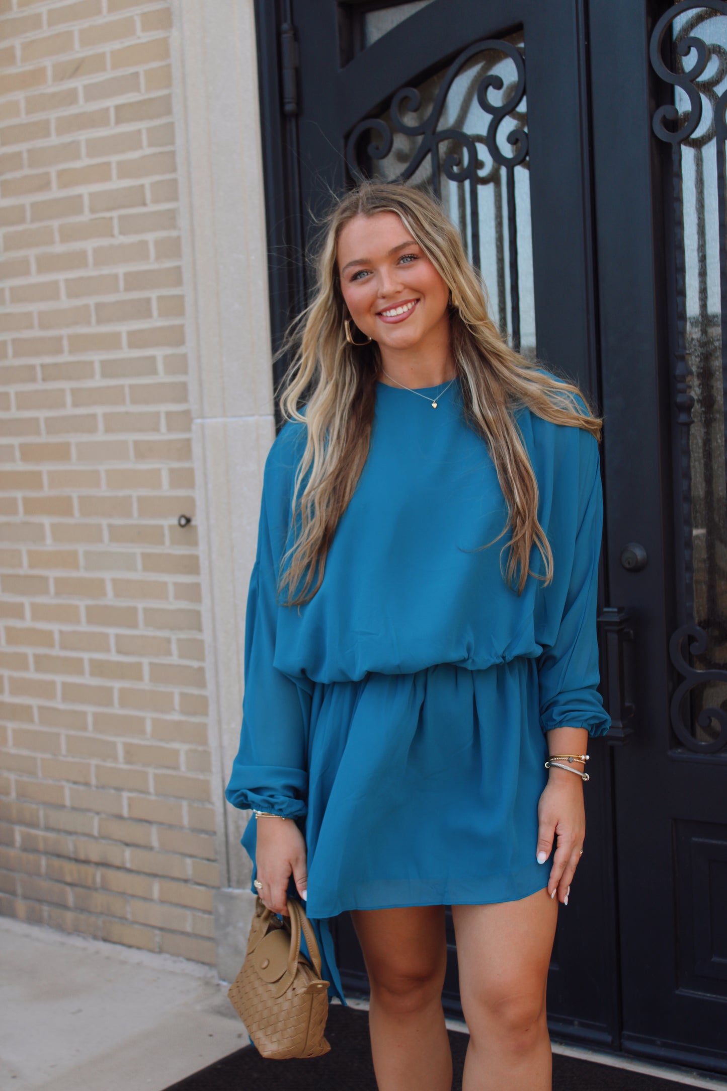 Burkley Draped Asymmetric Chiffon Mini Dress