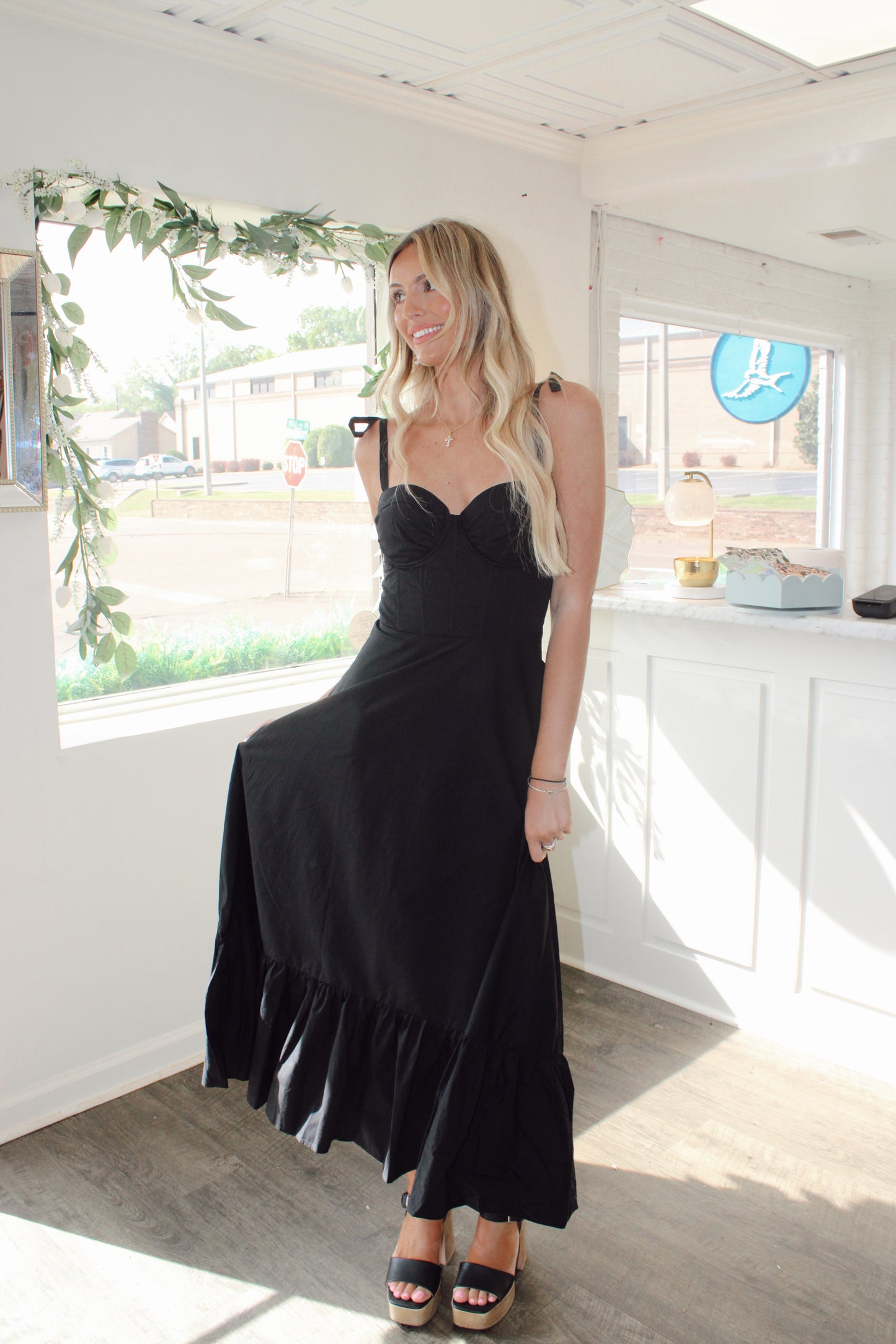 Lonnie Ruched Detail Maxi Dress