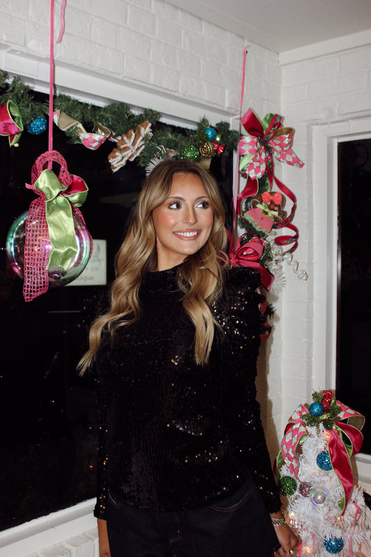 Adeline Sequin Detail Top