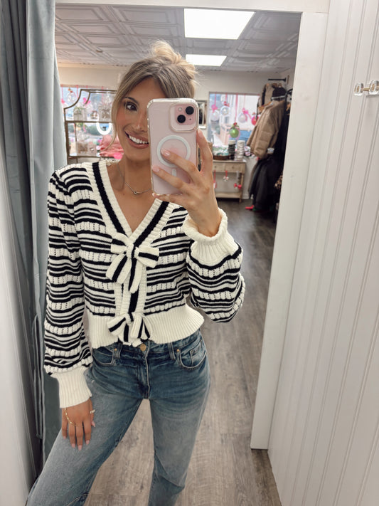 Everyday Striped Cardigan