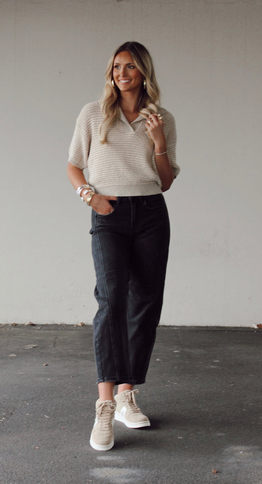 Black Barrel Jeans