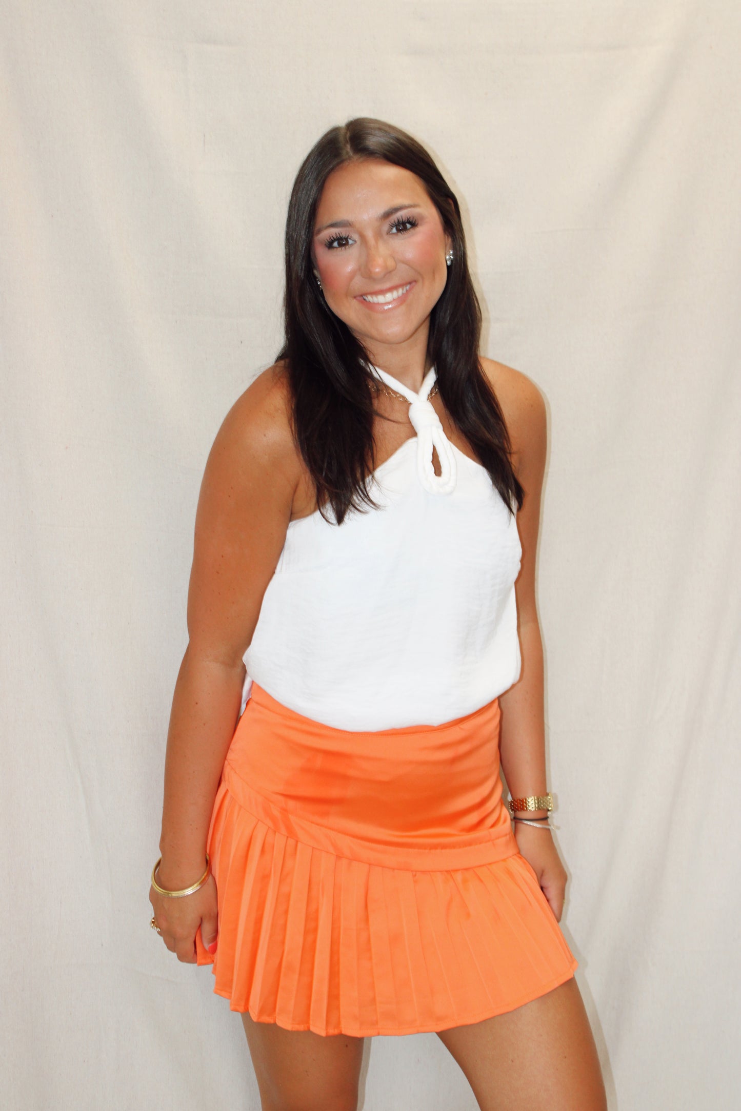 The Vol Asymmetrical Pleated Mini Skirt
