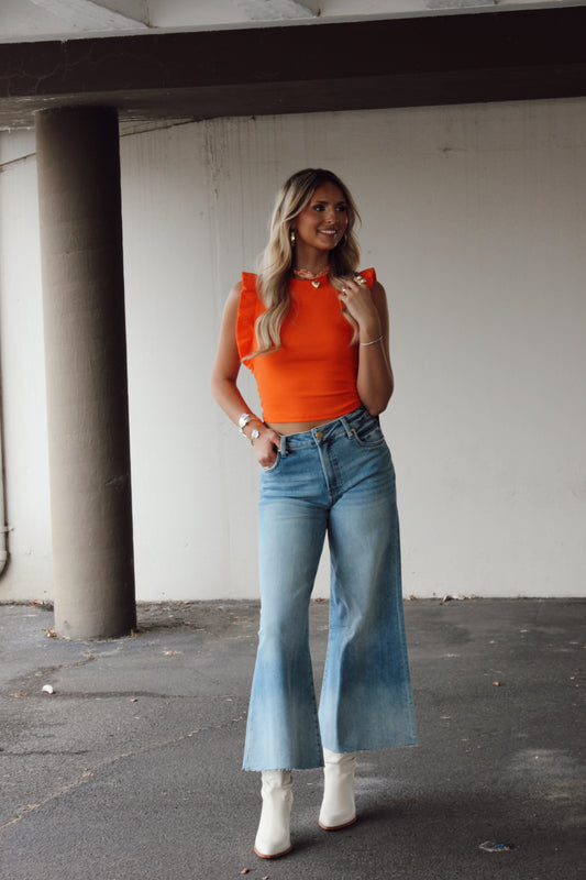 Brin Ruffle Sleeve Top