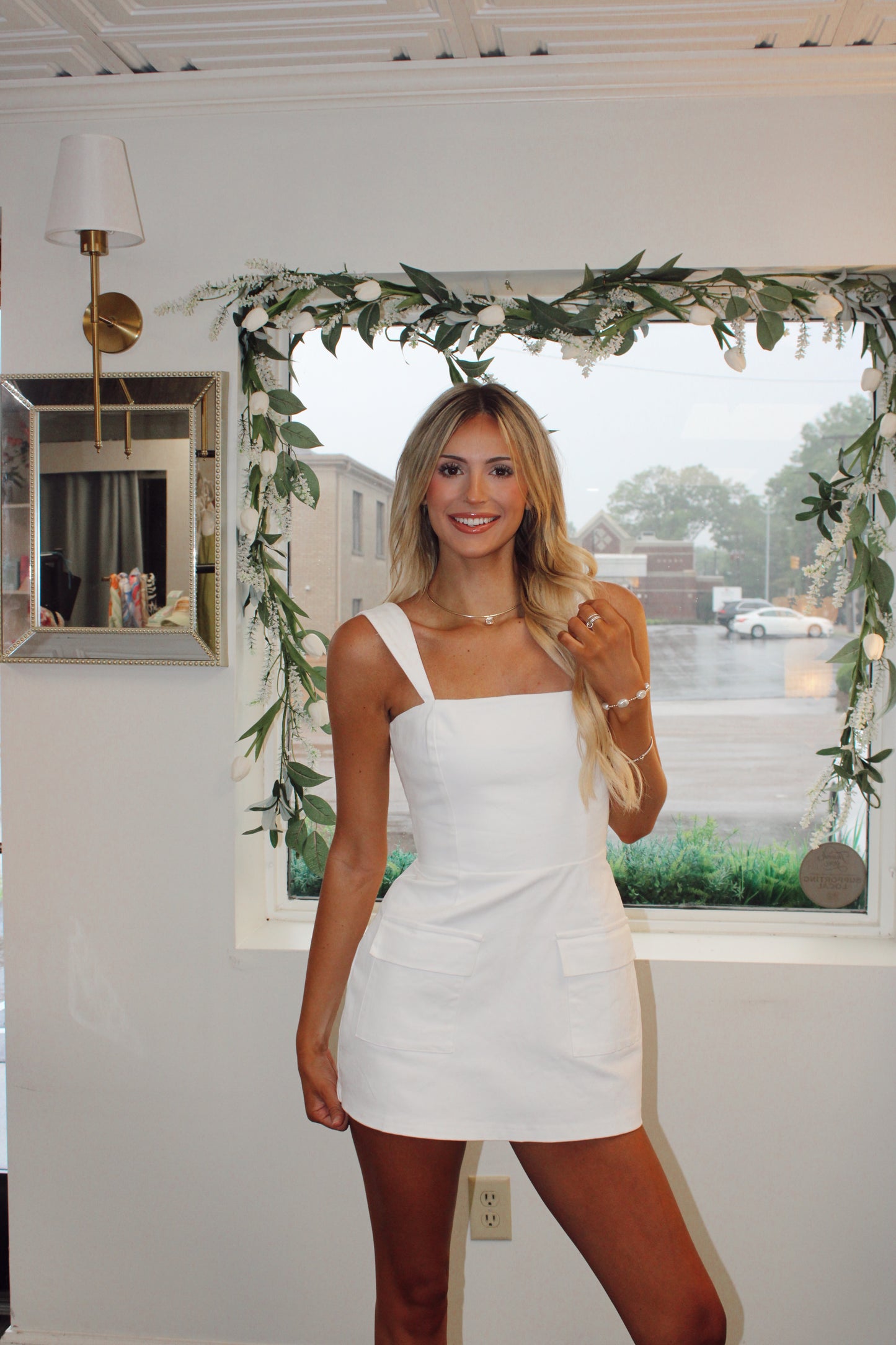 Broadway White Denim Mini Dress