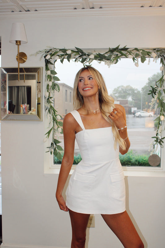 Broadway White Denim Mini Dress