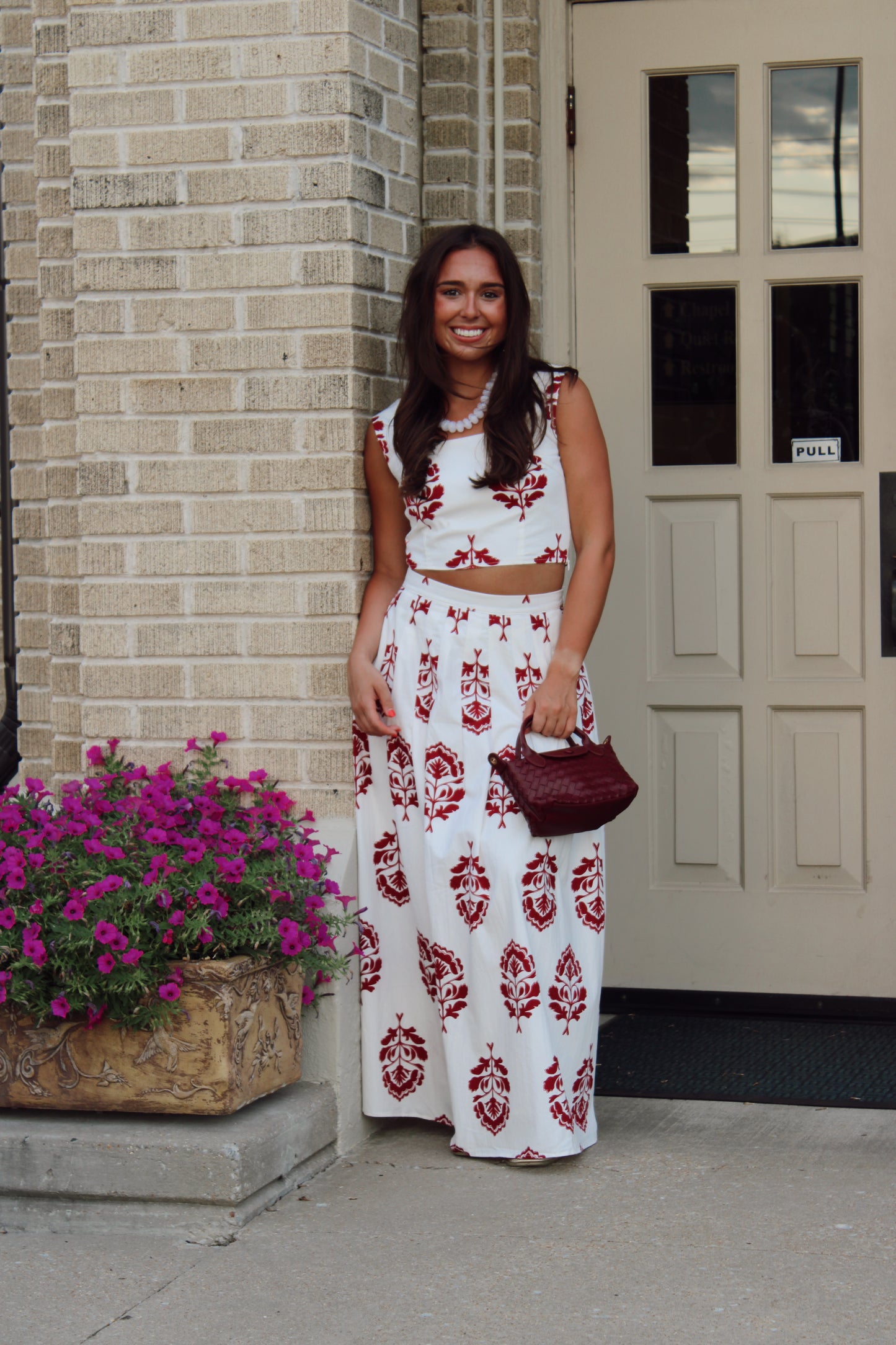 Callie Floral Print Square Neck Crop Top