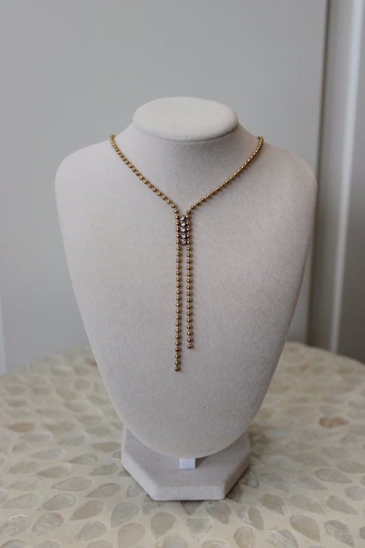 Lariat Beaded Gold Lariat Necklace