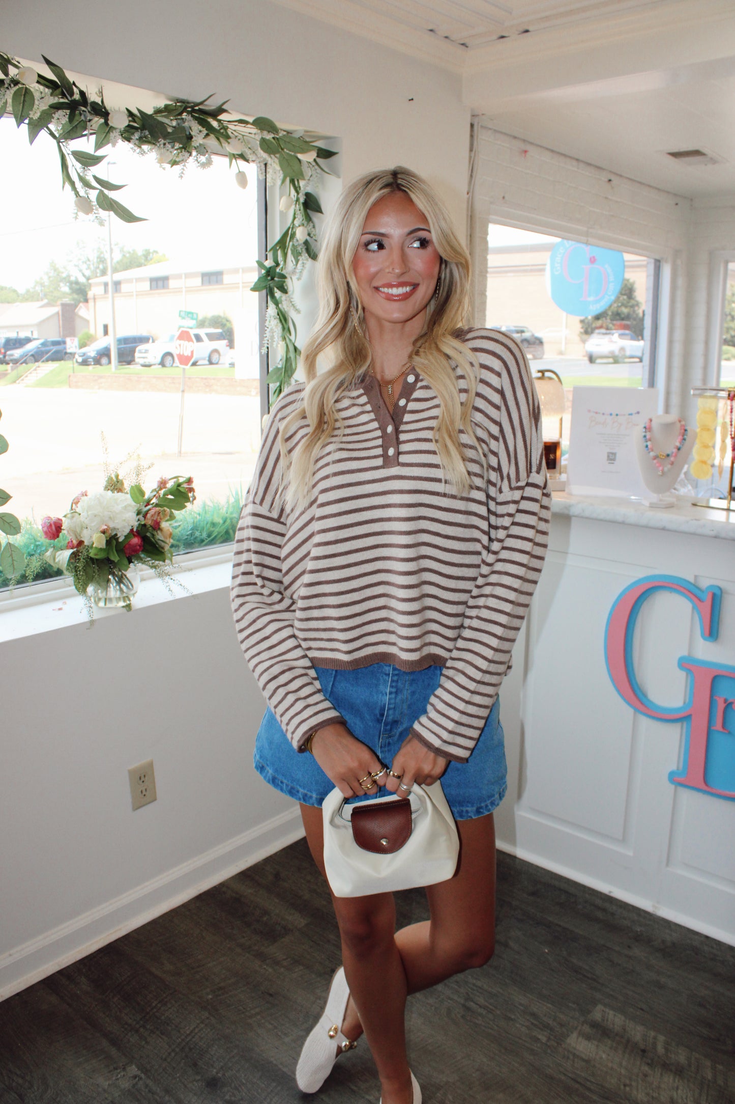Harper Striped Henley