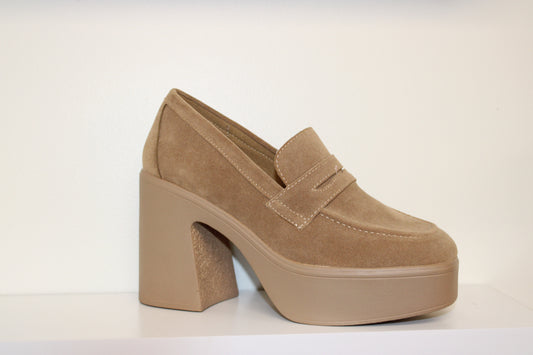 Taupe Platform Pumps