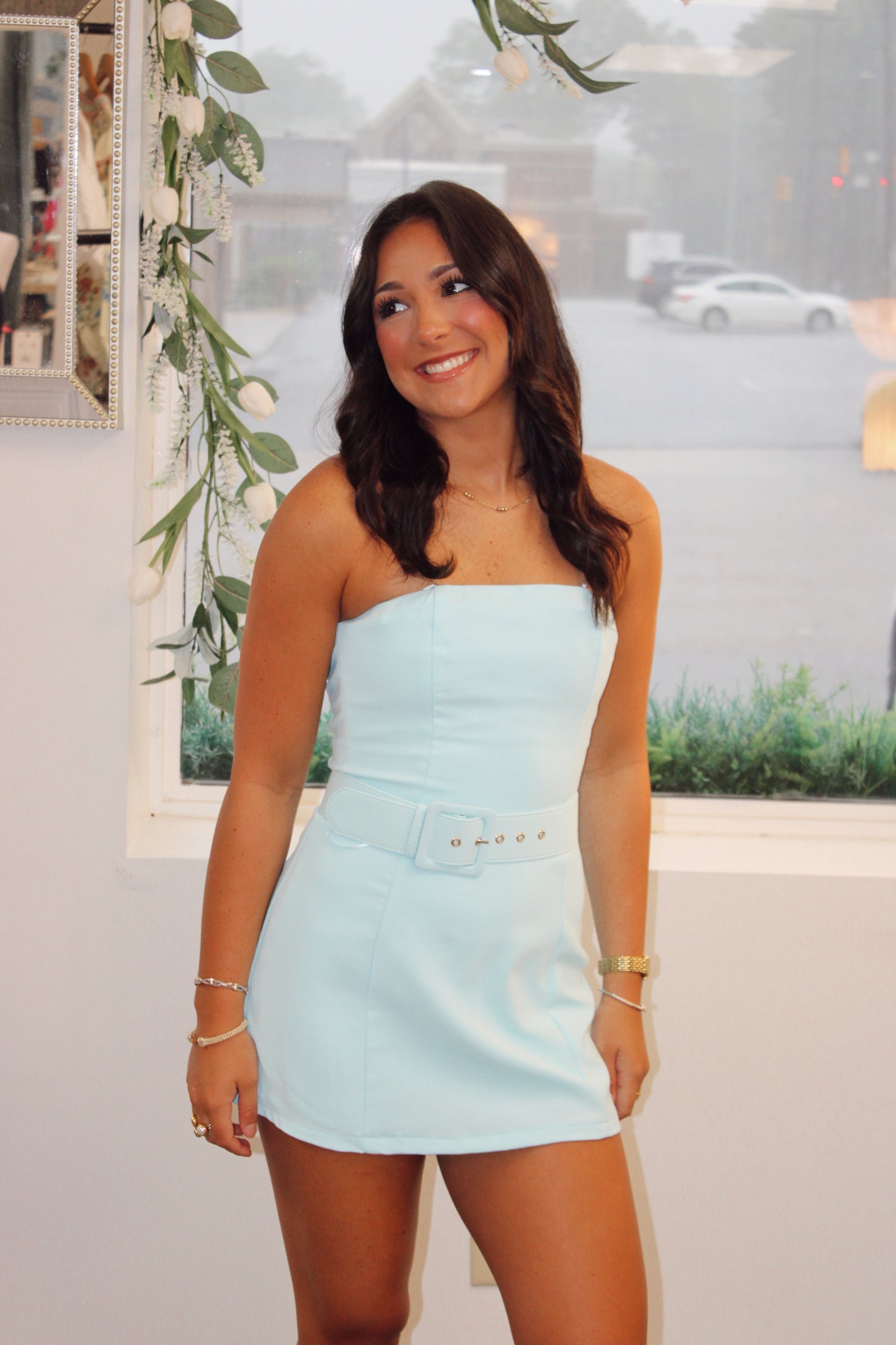 Macie Belted Mini Dress