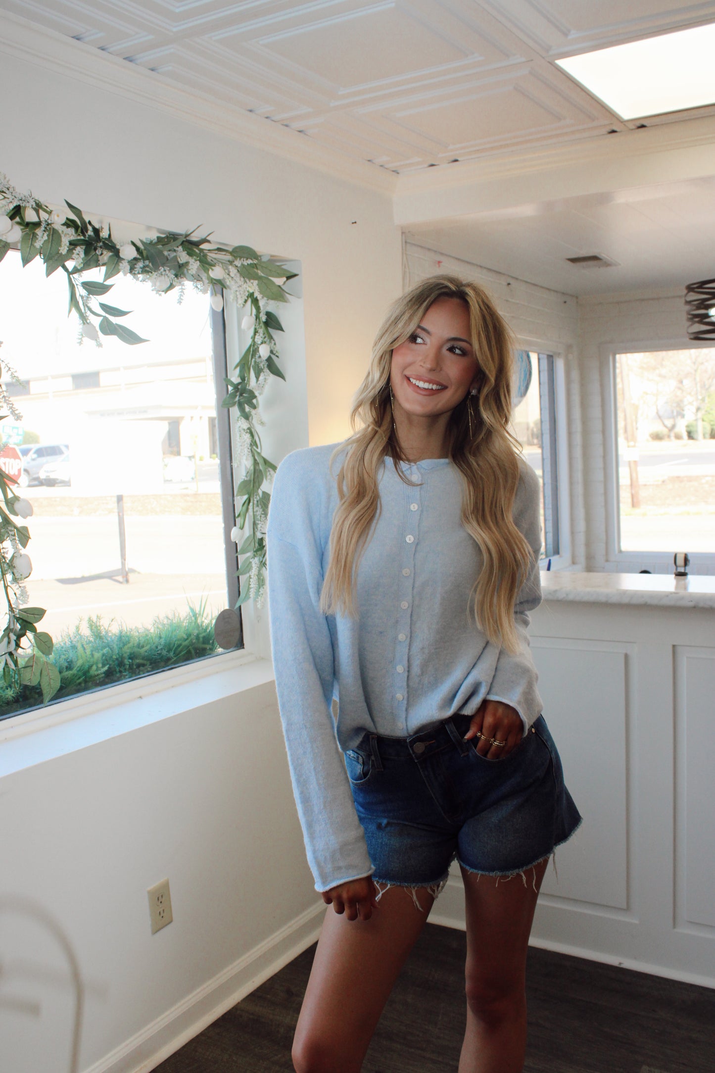 Essential Button Down Cardigan Top