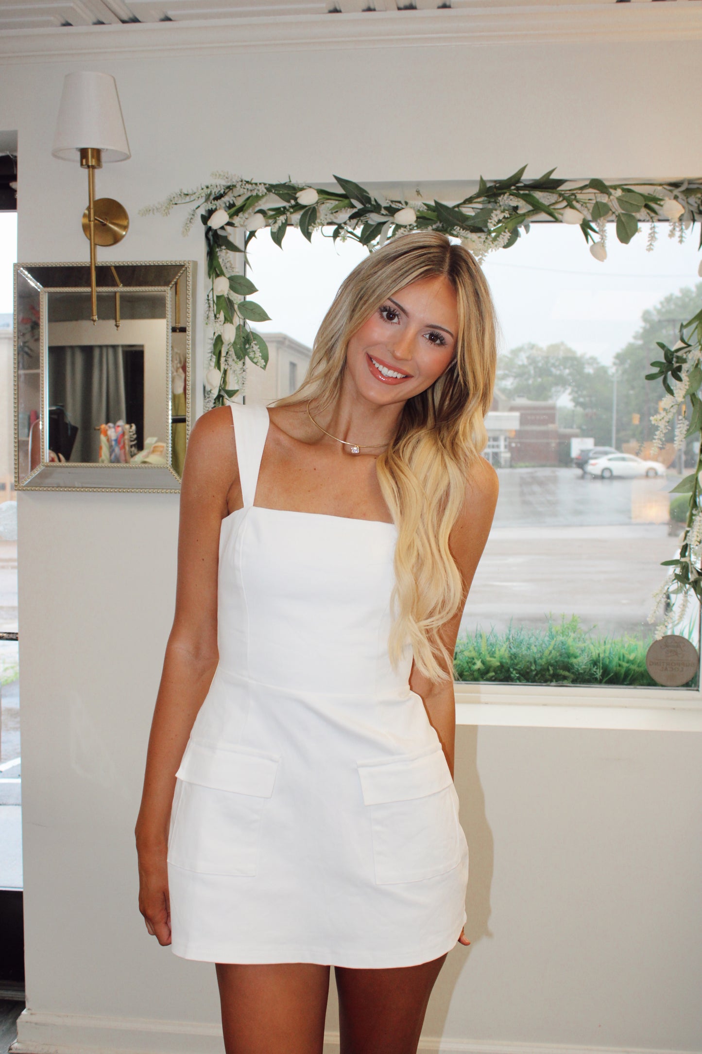 Broadway White Denim Mini Dress
