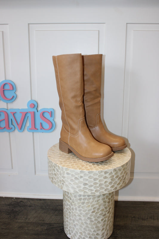 Classic Round Toe Riding Knee High Boot