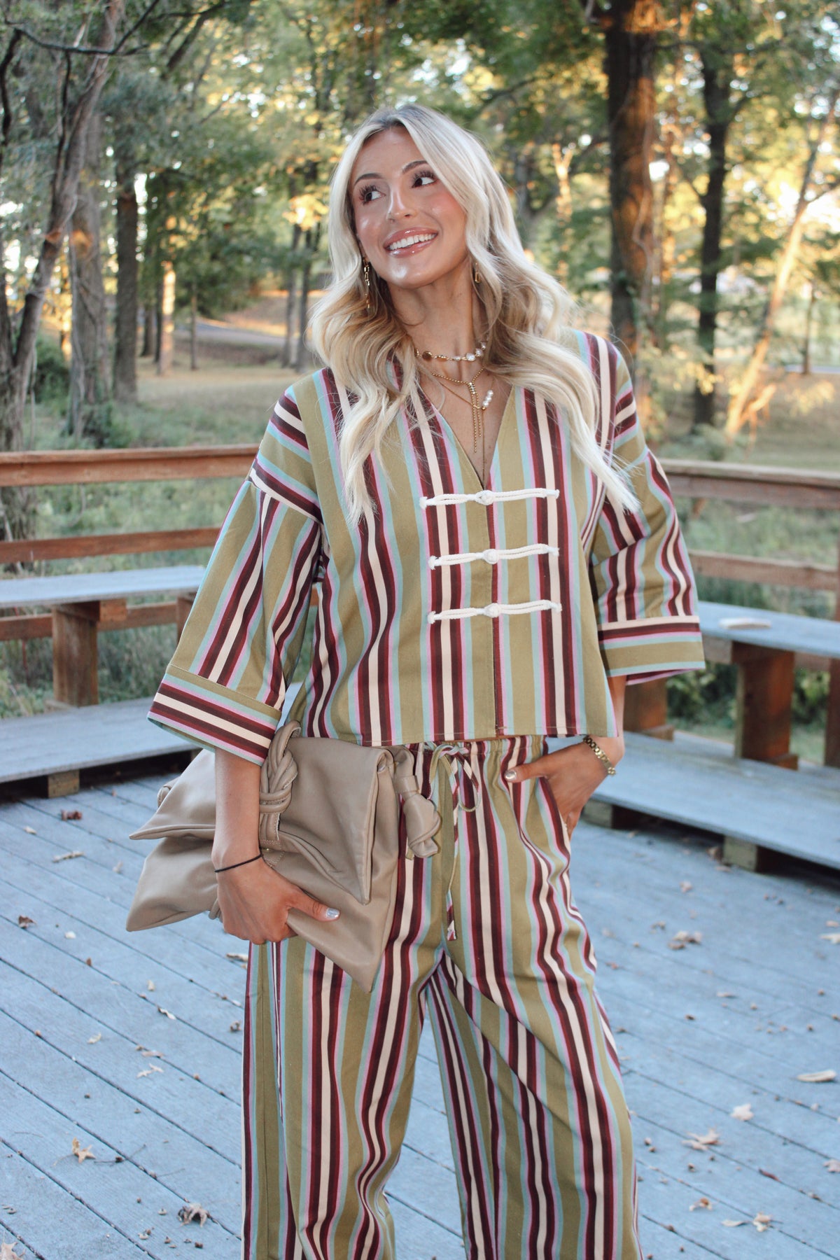 Meredith Multi Color Stripe Top
