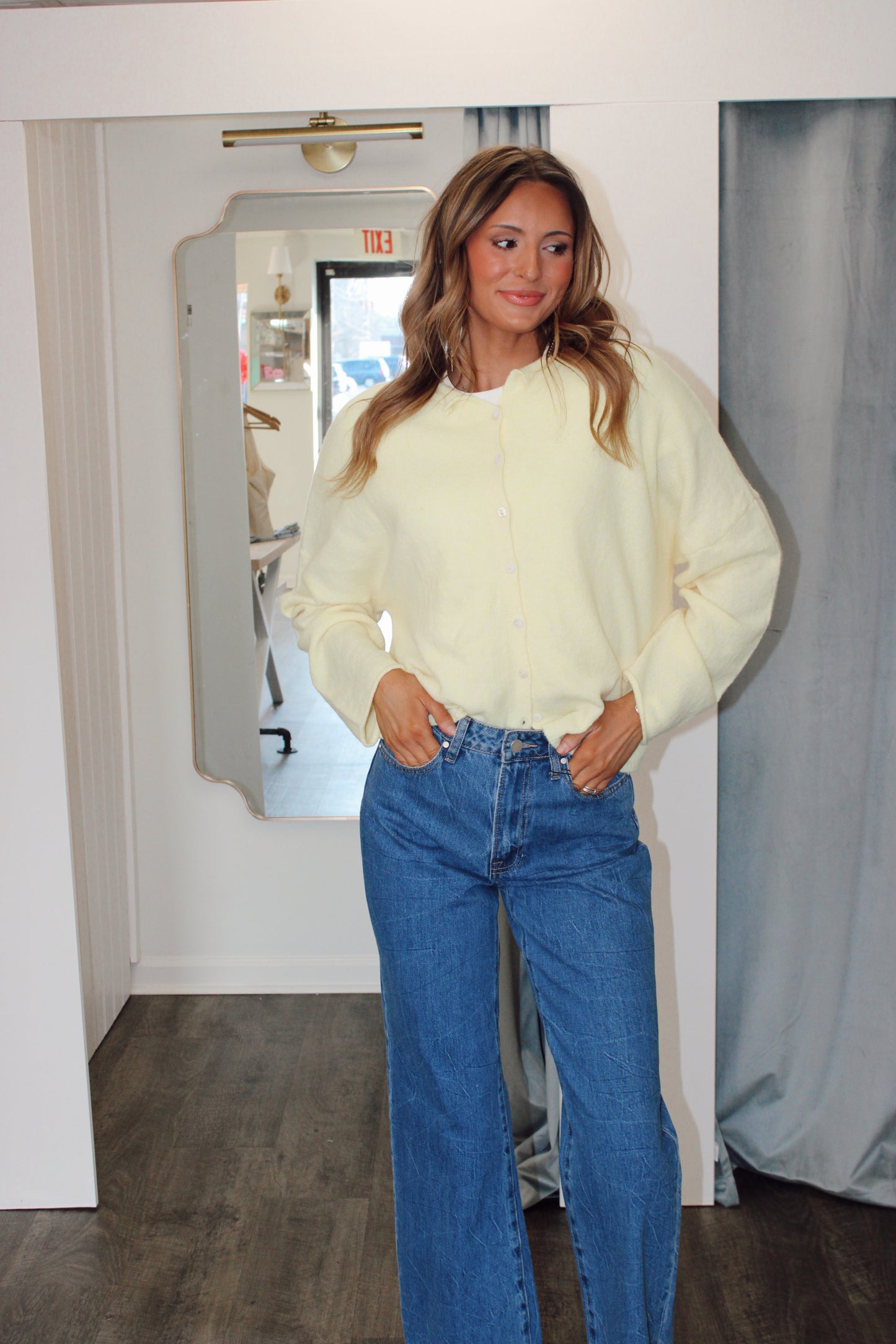 Lightweight Butter Yellow Cardigan