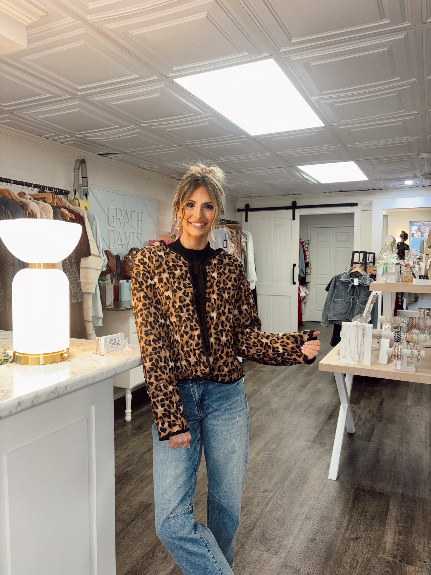 Quilted Leopard Jacket