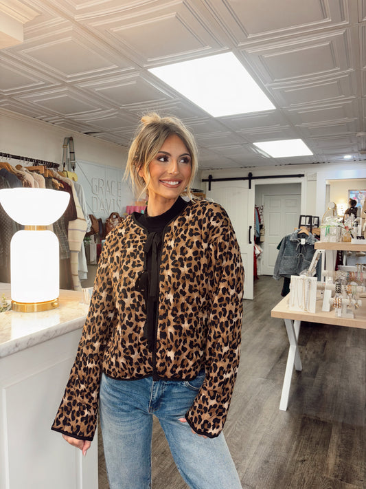 Quilted Leopard Jacket