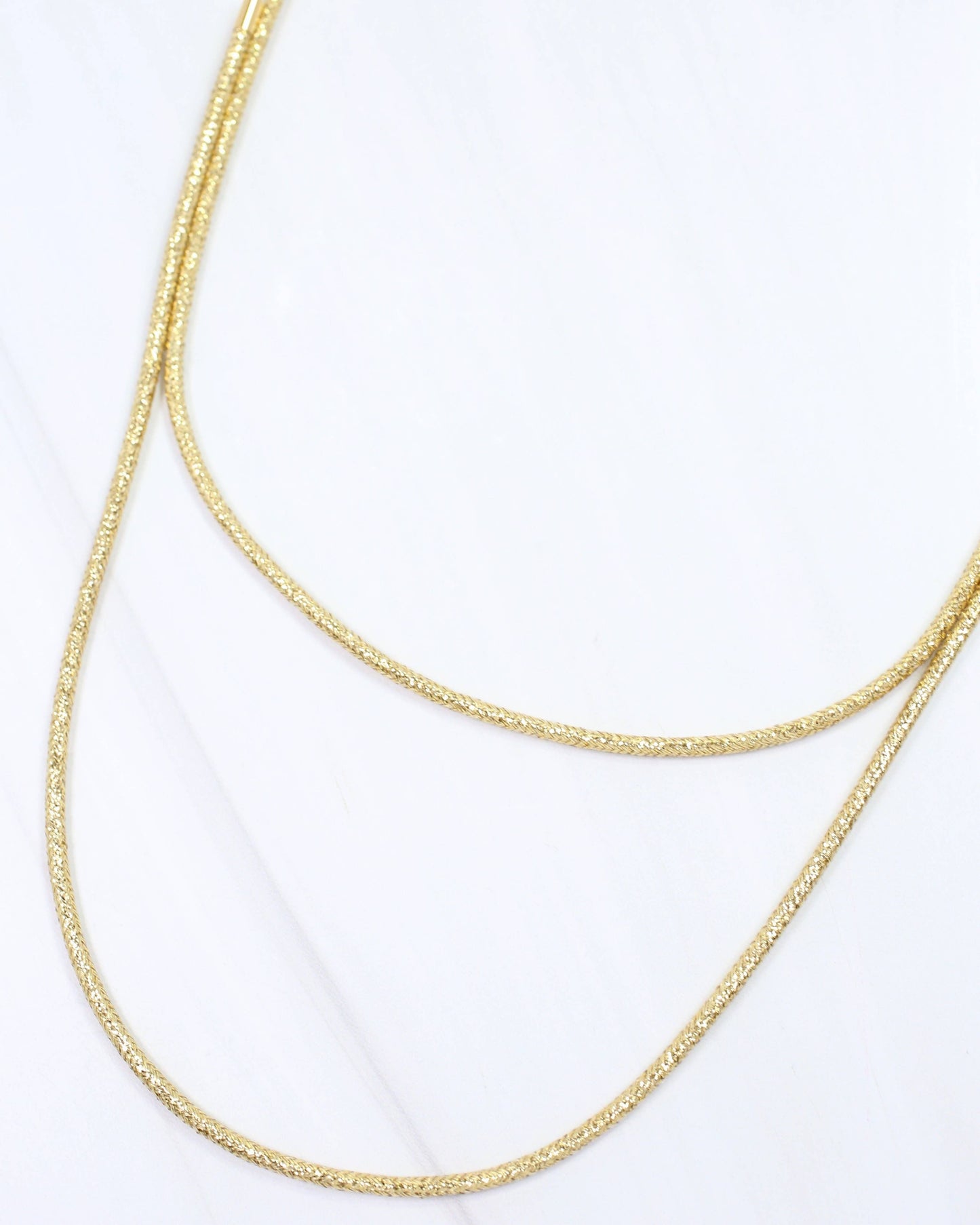 Magnetic Cord Necklace Gold