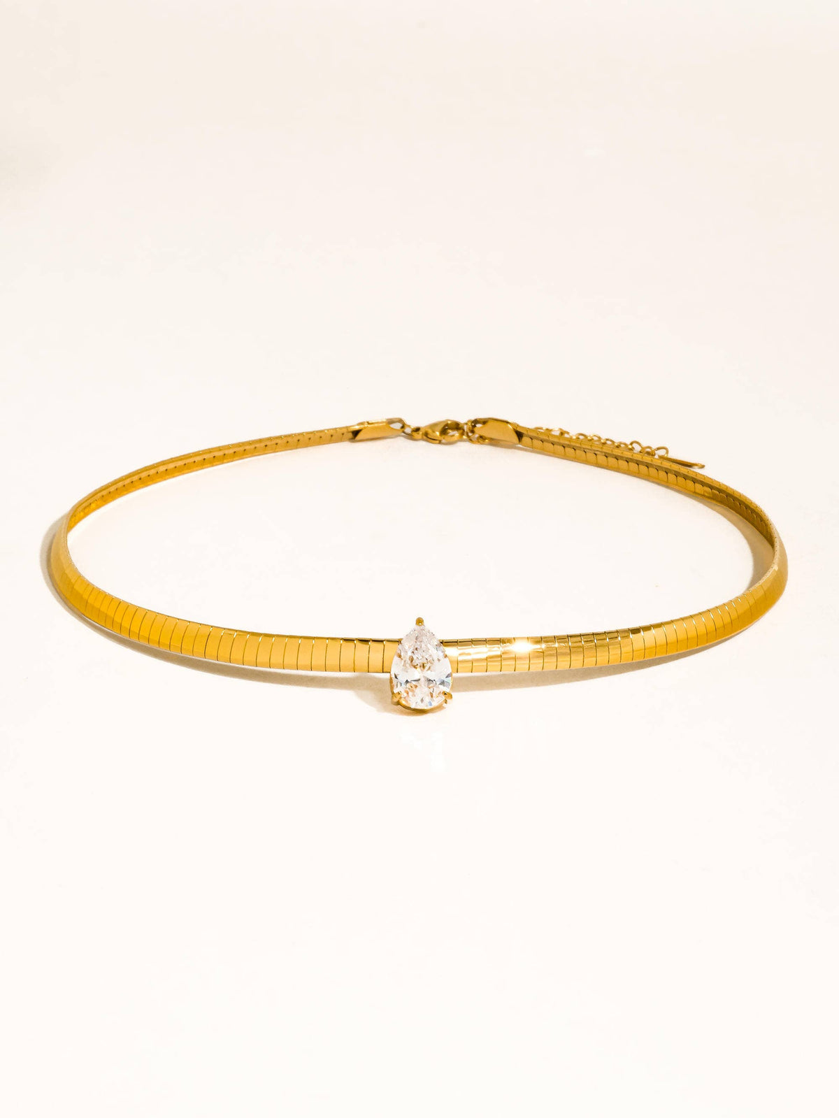 North Teardrop CZ Choker Necklace