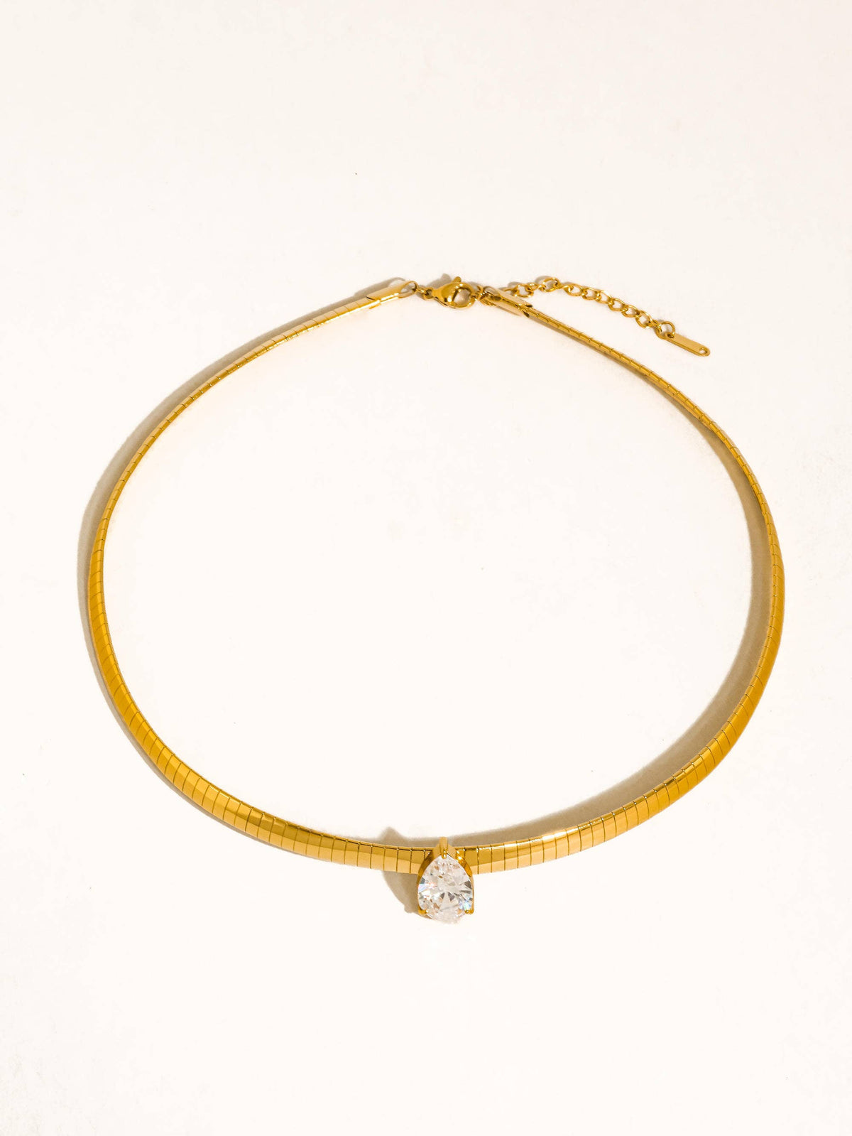 North Teardrop CZ Choker Necklace