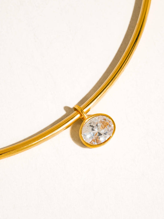 Campbell Oval 18K Gold Non-Tarnish Choker