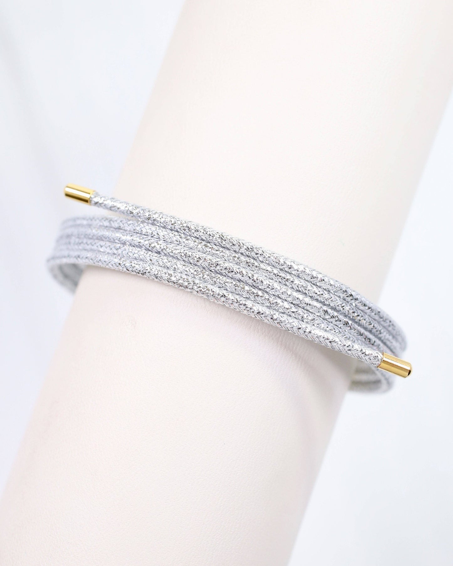 Magnetic Cord Necklace Silver