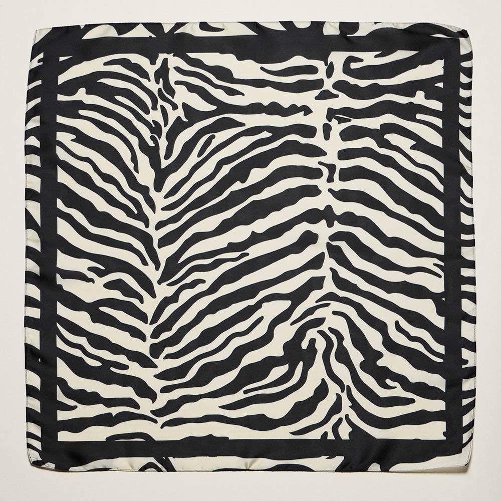 Abstract Animal Print Square Bandana Scarf