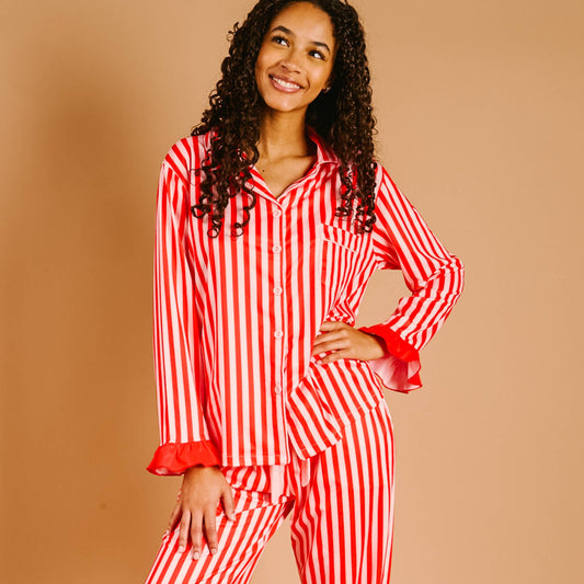 Sweet Dreams Pajama Pants Set-Peppermint Stripes Pants