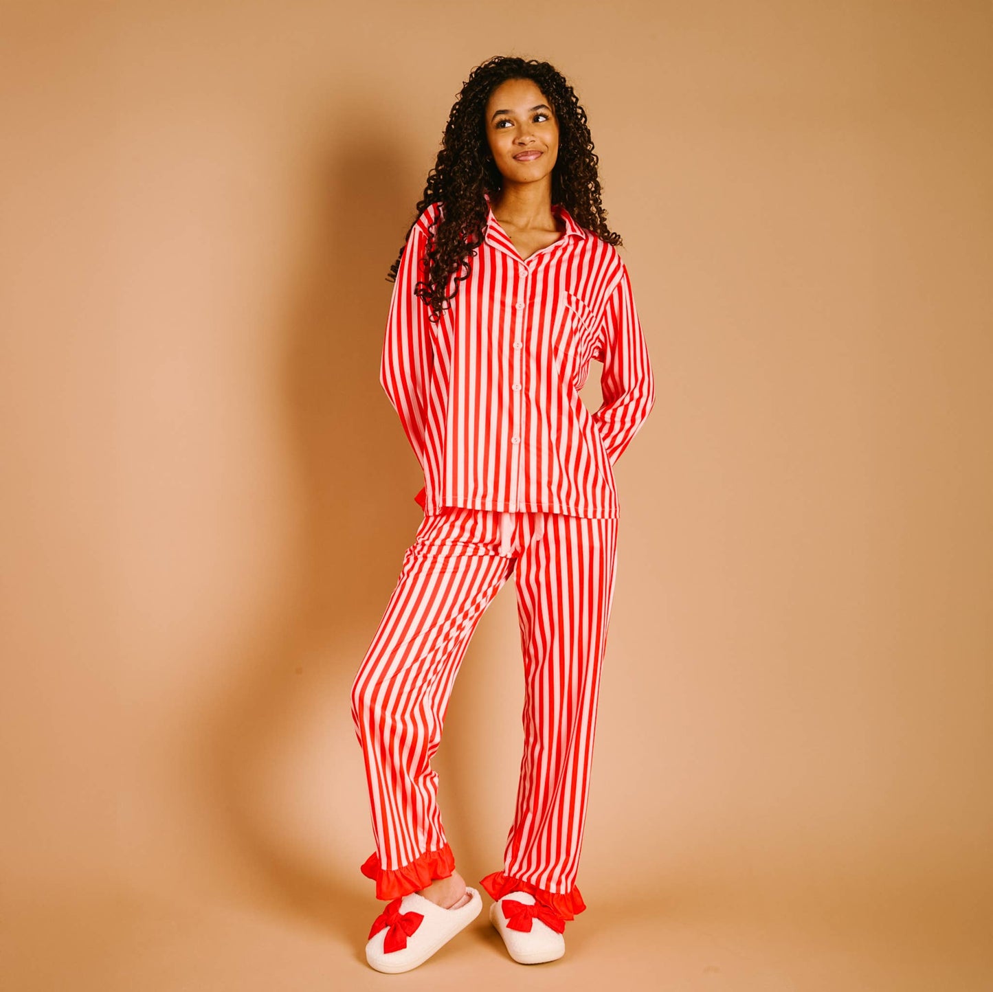 Sweet Dreams Pajama Pants Set-Peppermint Stripes Pants
