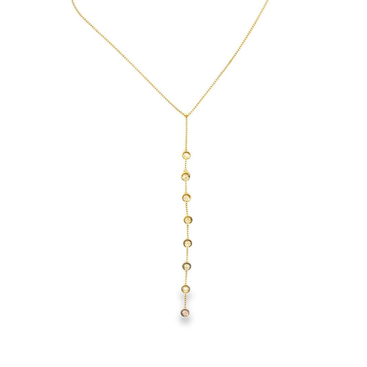 Tina Thin Disc Lariat Charm Necklace