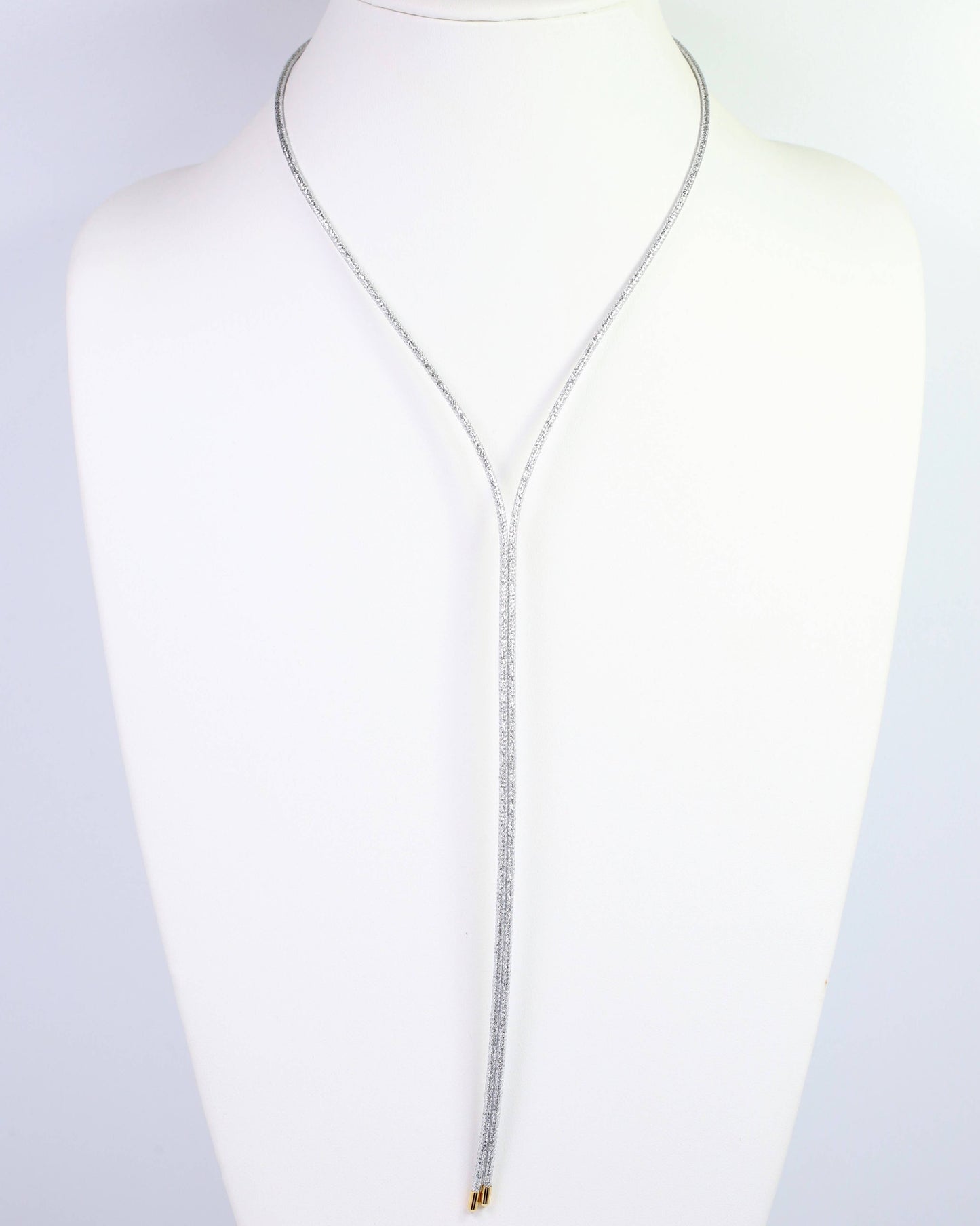 Magnetic Cord Necklace Silver